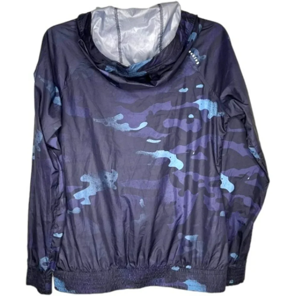 Oakley Hydrofree Tech Wind/Rain Camo Print Jacket - Navy Blue - S - Picture 4 of 9